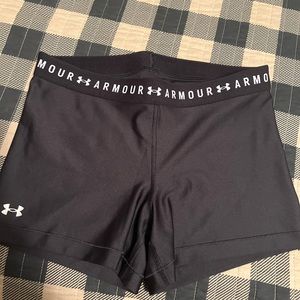 Under Armour heat gear compression workout shorts. L